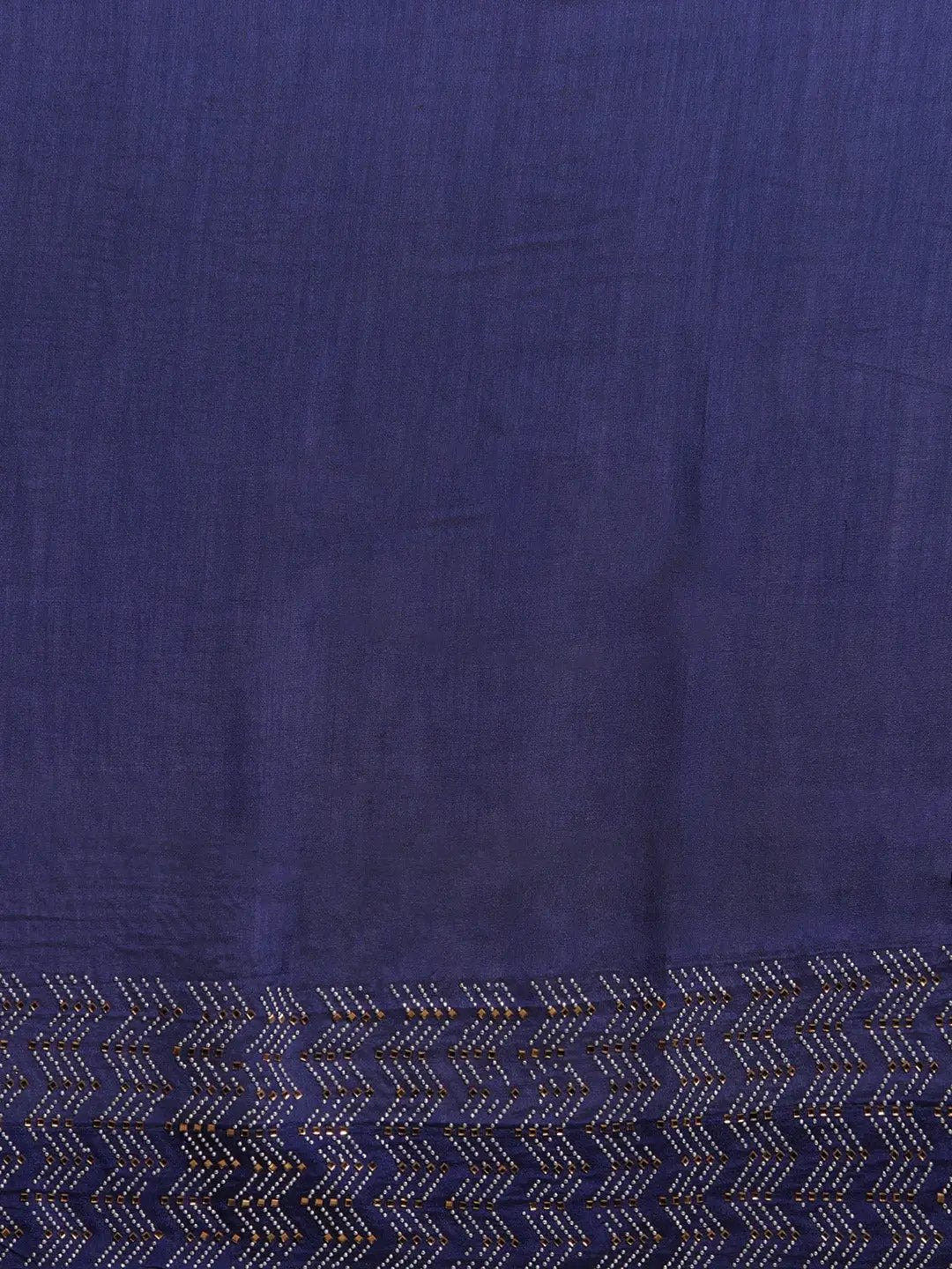 Latest Navy Colour Poly Silk Saree